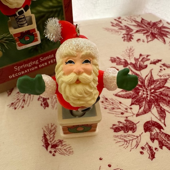 Hallmark-Springing Santa Ornament-NIB - Picture 4 of 8